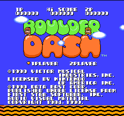 Boulder Dash title screen for NES
